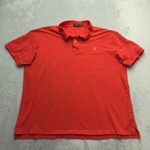 Polo Ralph Lauren Polo Mens 3XB Red Short Sleeve Pique Pony Logo Classic Fit